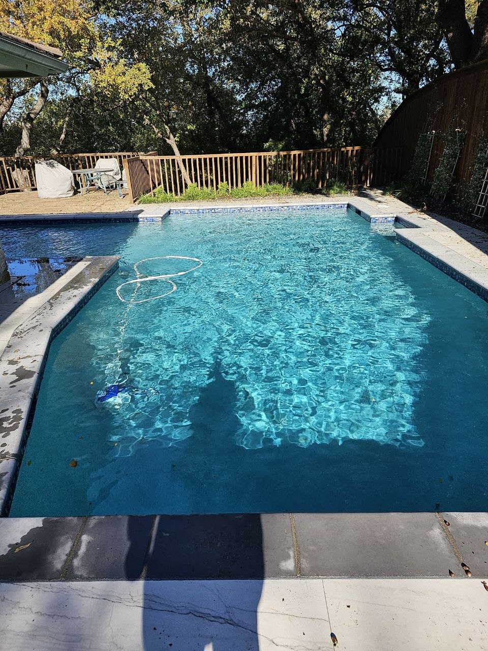 Pool pump and filter equipment pad after professional cleaning